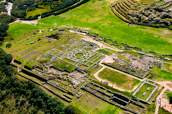 sacsayhuaman drone view cusco city tour