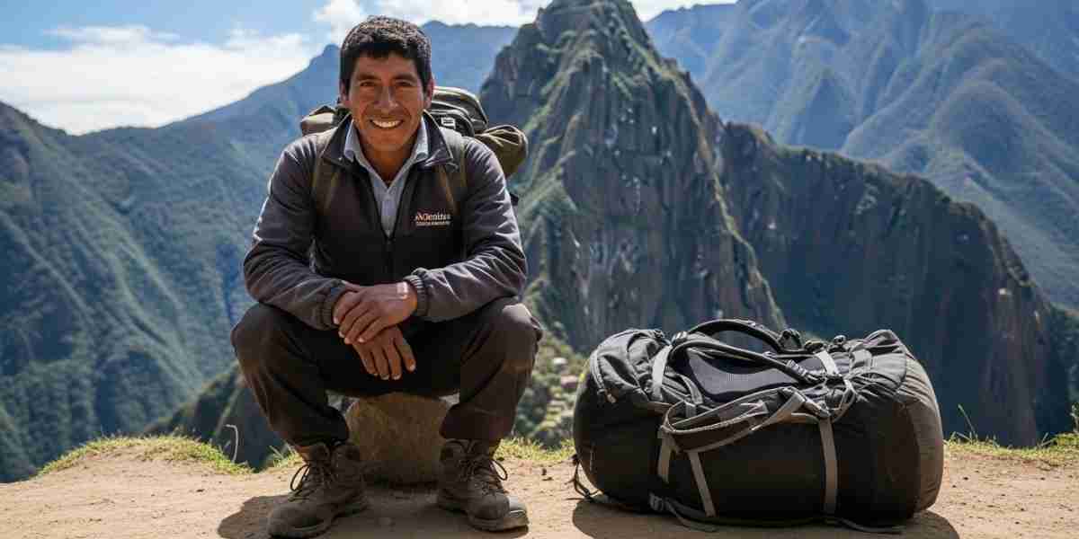A smiling trekking porter on an Andean trail, representing the importance of choosing ethical tour operators in Cusco.