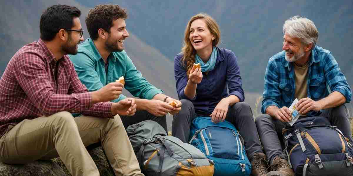 Happy hikers enjoying the camaraderie and advantages of a small group trek in Peru.
