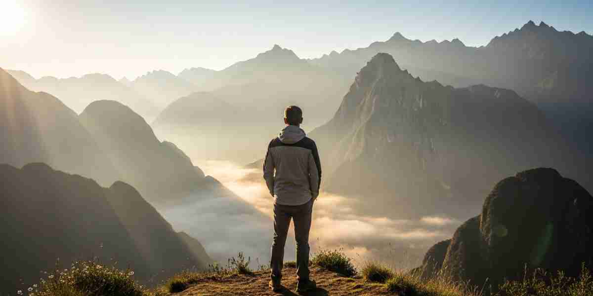 A traveler stands on an Andean peak overlooking a misty valley at sunrise, illustrating the paradox of your itinerary where true discovery begins when you let go of the map.